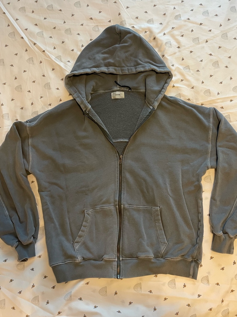 Joah Brown Slate Gray Zip-Up Hoodie Sweater